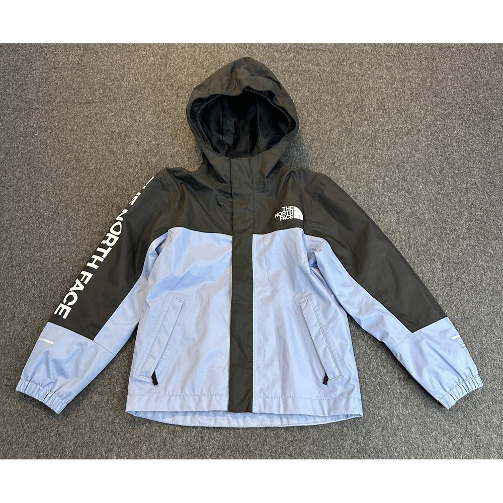 The North Face Boys Antora Rain Jacket Folk Blue Black Size XS 6 Waterproof Zip - Picture 2 of 15